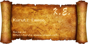 Kurutz Emese névjegykártya
