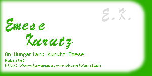emese kurutz business card